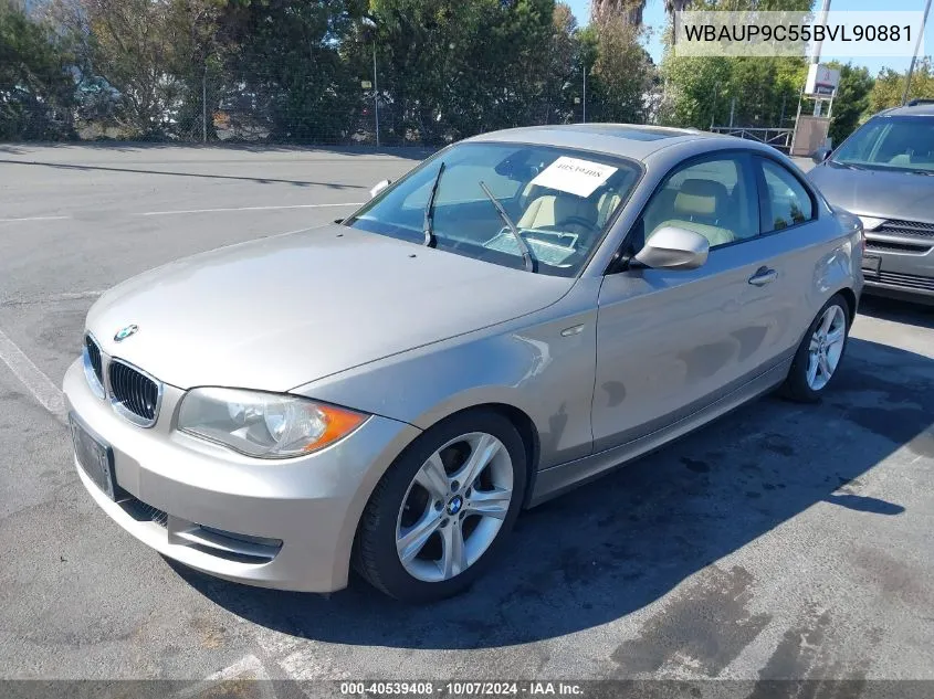 2011 BMW 128I VIN: WBAUP9C55BVL90881 Lot: 40539408