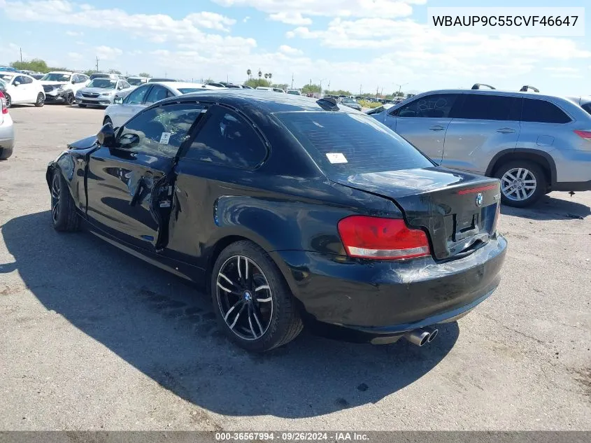 2012 BMW 128I VIN: WBAUP9C55CVF46647 Lot: 36567994