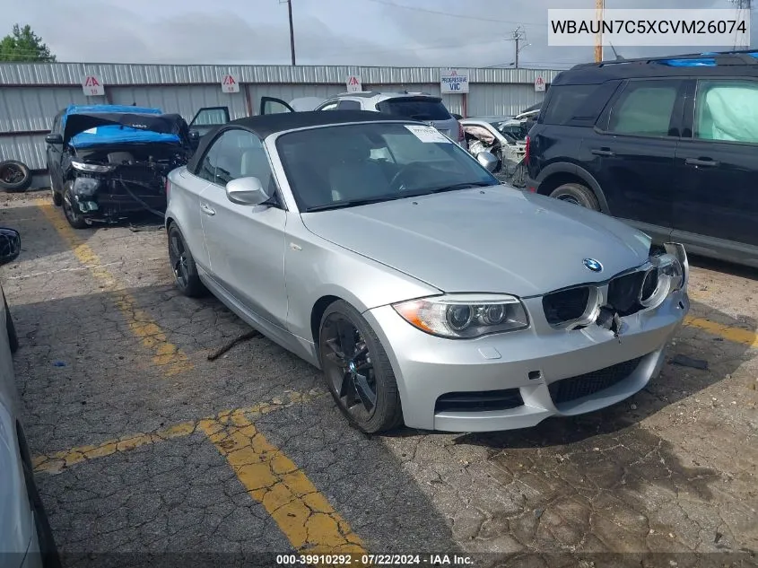 WBAUN7C5XCVM26074 2012 BMW 135I