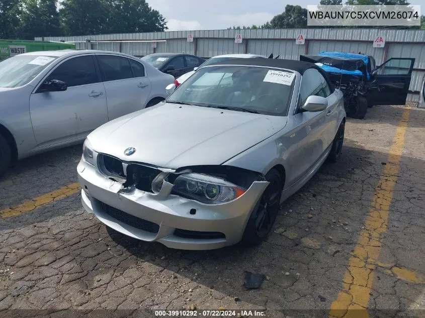 WBAUN7C5XCVM26074 2012 BMW 135I