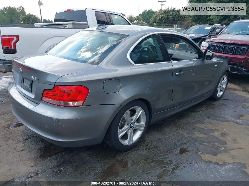 WBAUP7C55CVP23554 2012 BMW 128I