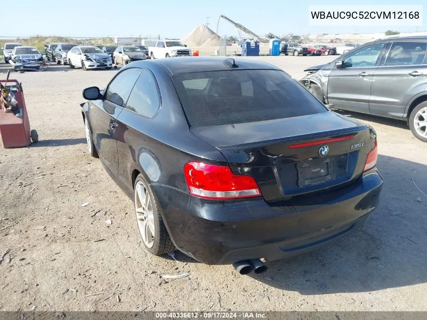 WBAUC9C52CVM12168 2012 BMW 135I