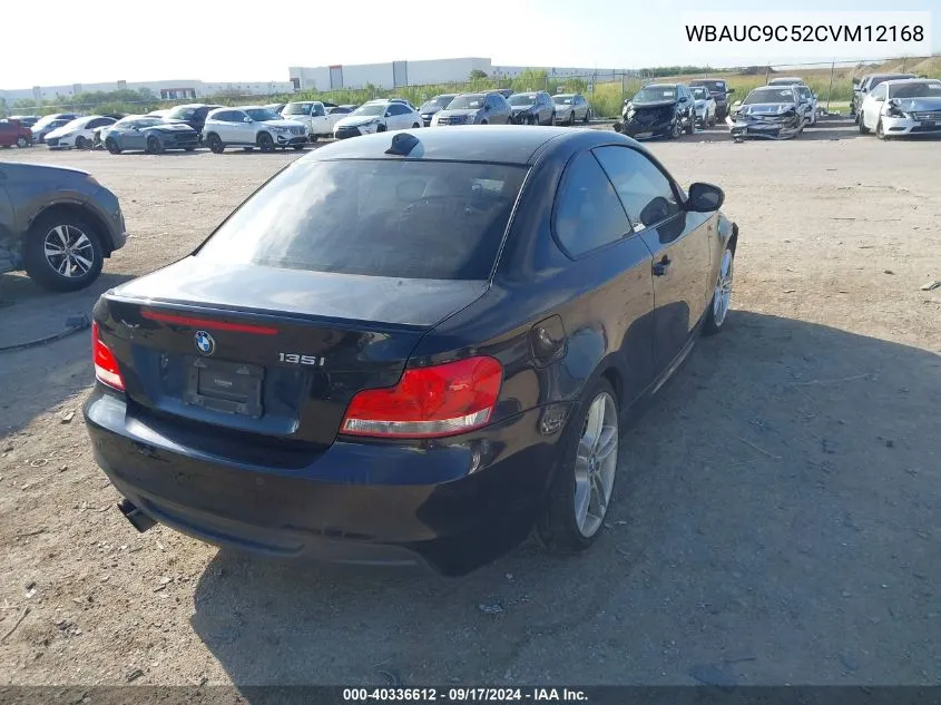 WBAUC9C52CVM12168 2012 BMW 135I