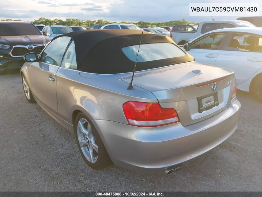 WBAUL7C59CVM81430 2012 BMW 128I