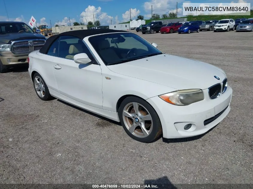 WBAUL7C58CVM83640 2012 BMW 128I