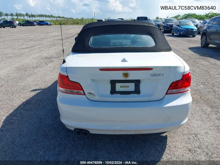 WBAUL7C58CVM83640 2012 BMW 128I