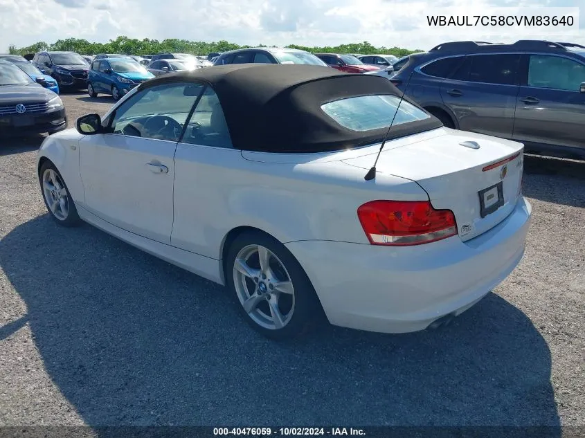 WBAUL7C58CVM83640 2012 BMW 128I