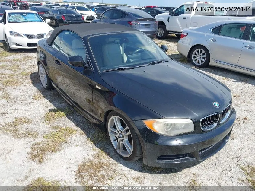 WBAUN7C55CVM26144 2012 BMW 135I