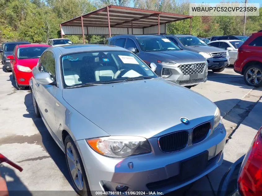 2012 BMW 128I VIN: WBAUP7C52CVP23589 Lot: 40798181