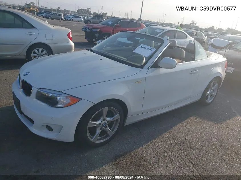 2013 BMW 128I VIN: WBAUN1C59DVR00577 Lot: 40062793