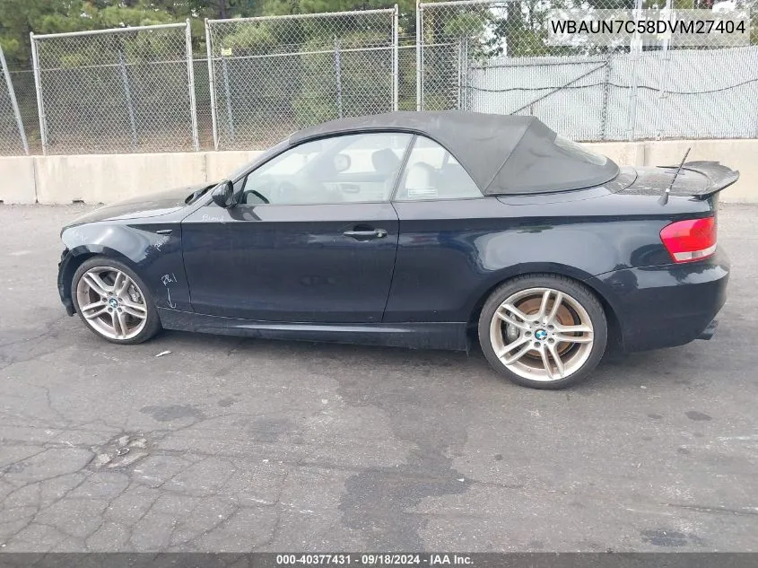 WBAUN7C58DVM27404 2013 BMW 135I