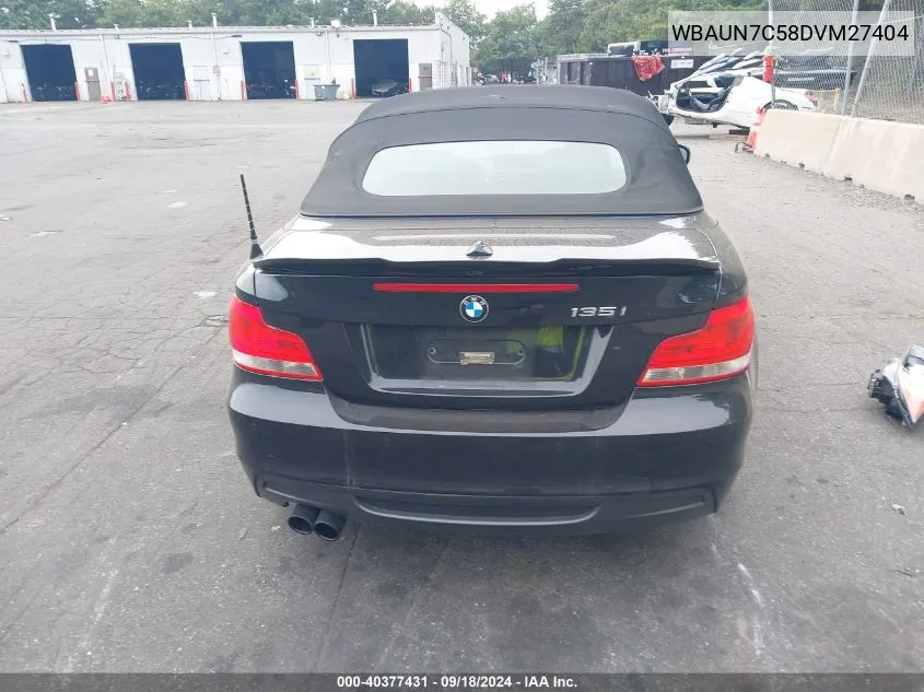 WBAUN7C58DVM27404 2013 BMW 135I