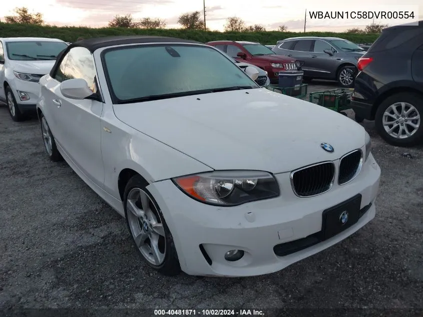 2013 BMW 128I VIN: WBAUN1C58DVR00554 Lot: 40481871