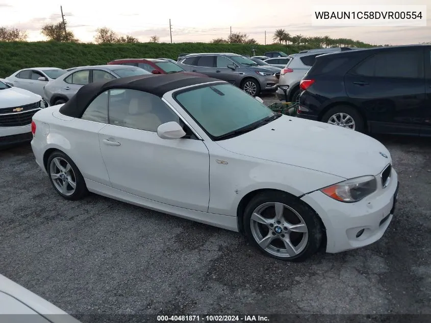 2013 BMW 128I VIN: WBAUN1C58DVR00554 Lot: 40481871