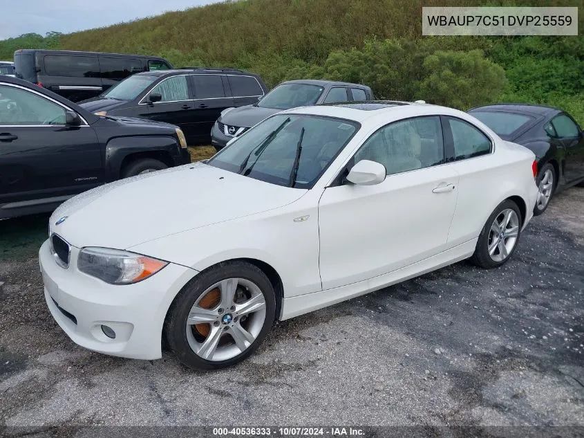 WBAUP7C51DVP25559 2013 BMW 128 I