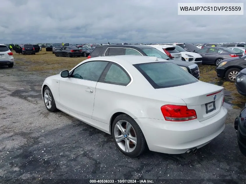 WBAUP7C51DVP25559 2013 BMW 128 I