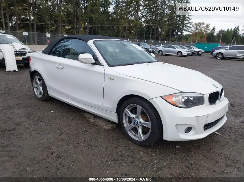 2013 BMW 128 I VIN: WBAUL7C52DVU10149 Lot: 40554996