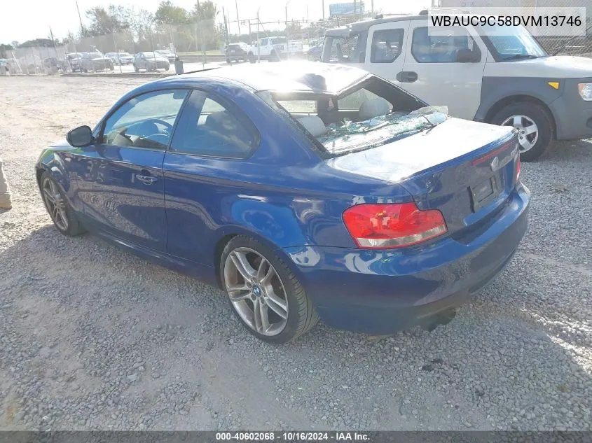 WBAUC9C58DVM13746 2013 BMW 135I