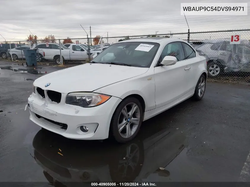 2013 BMW 128I VIN: WBAUP9C54DVS94971 Lot: 40905005