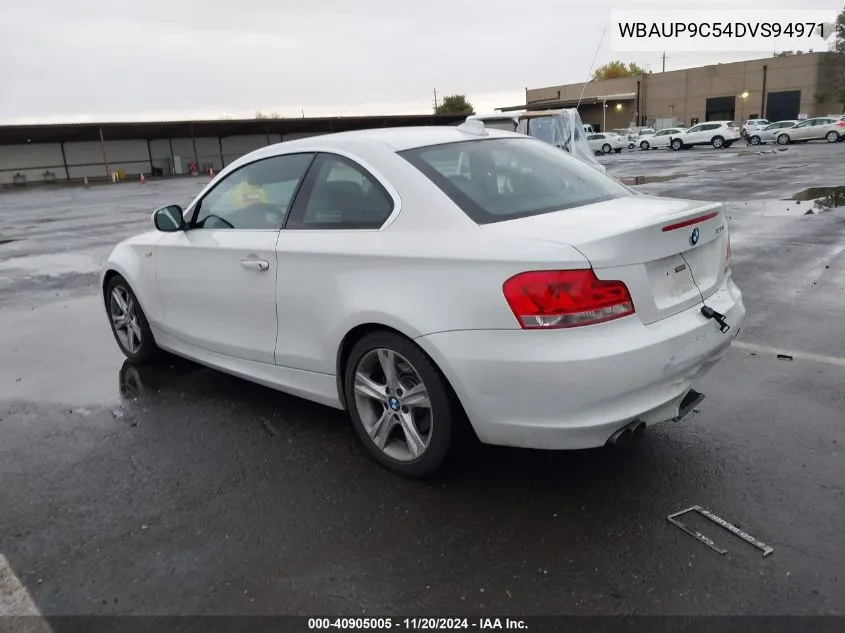 2013 BMW 128I VIN: WBAUP9C54DVS94971 Lot: 40905005