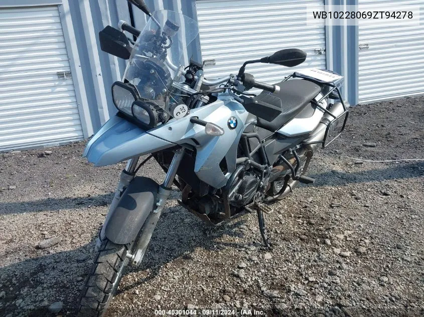 2009 BMW F650 Gs VIN: WB10228069ZT94278 Lot: 40301044