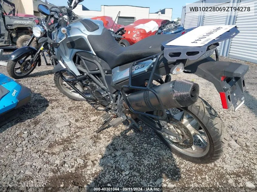 2009 BMW F650 Gs VIN: WB10228069ZT94278 Lot: 40301044