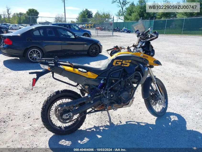 WB10229059ZU00747 2009 BMW F800 Gs