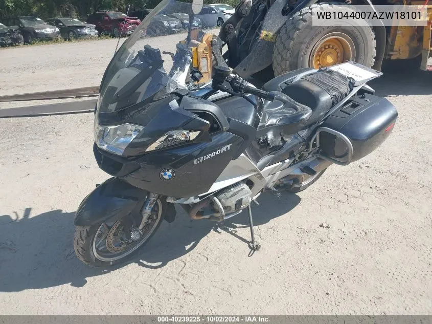 2010 BMW R1200 Rt VIN: WB1044007AZW18101 Lot: 40239225