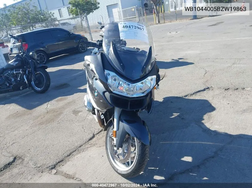 2011 BMW R1200 Rt VIN: WB1044005BZW19863 Lot: 40472967