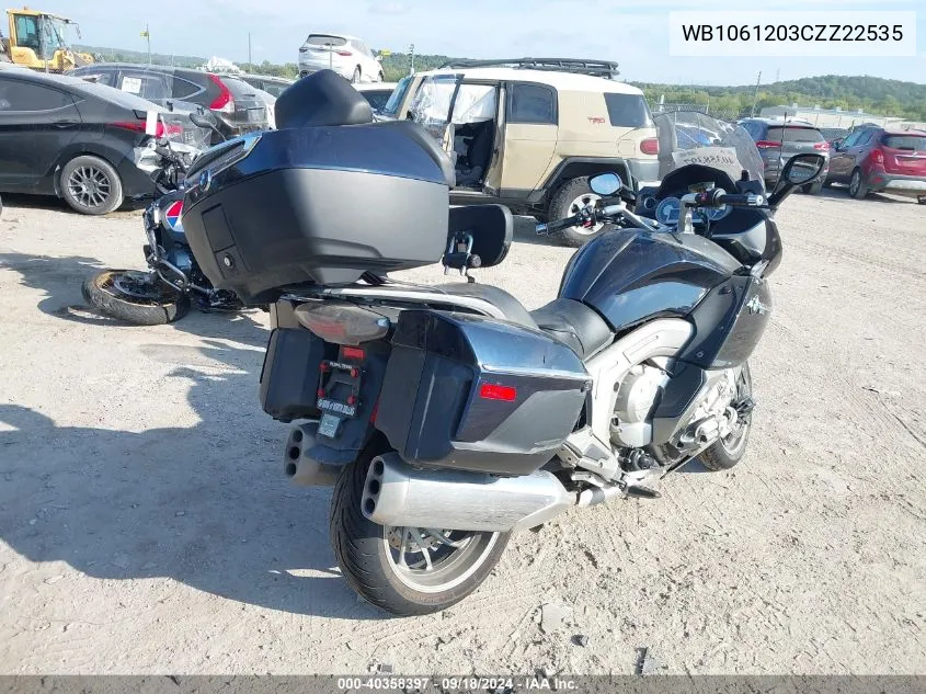 2012 BMW K1600 Gtl VIN: WB1061203CZZ22535 Lot: 40358397