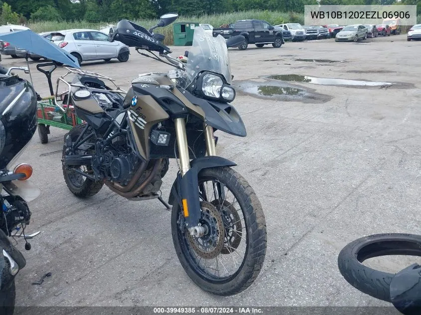 2014 BMW F800 Gs VIN: WB10B1202EZL06906 Lot: 39949385