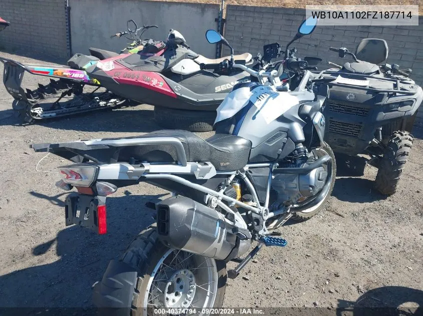 2015 BMW R1200 Gs VIN: WB10A1102FZ187714 Lot: 40374794