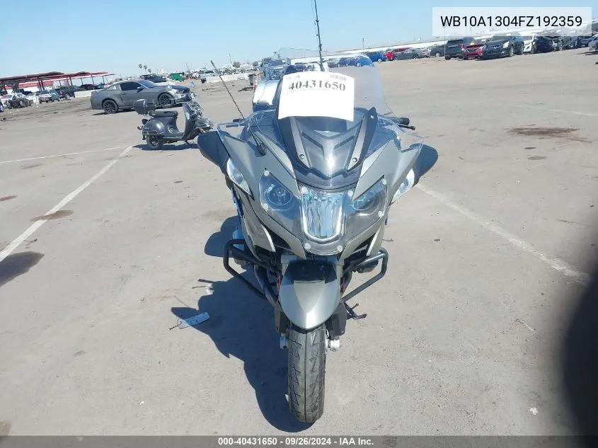 2015 BMW R1200 Rt VIN: WB10A1304FZ192359 Lot: 40431650