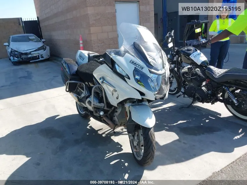 2016 BMW R1200 Rt VIN: WB10A1302GZ195195 Lot: 39708193