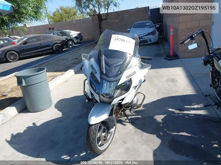 2016 BMW R1200 Rt VIN: WB10A1302GZ195195 Lot: 39708193