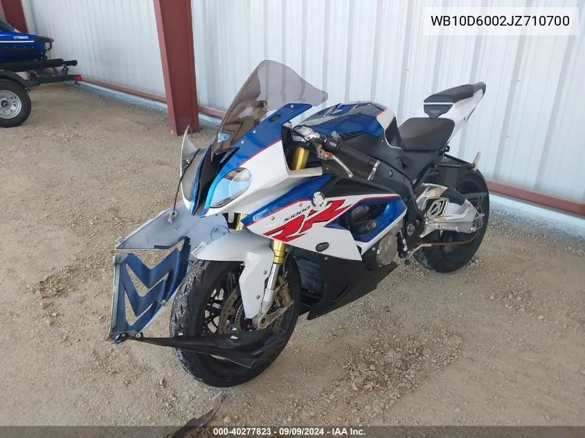 2018 BMW S 1000 Rr VIN: WB10D6002JZ710700 Lot: 40277823