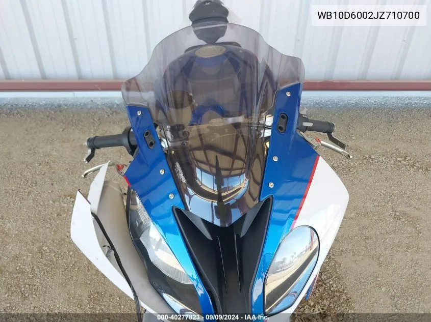 2018 BMW S 1000 Rr VIN: WB10D6002JZ710700 Lot: 40277823