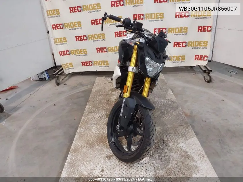 2018 BMW G310 R VIN: WB30G1105JR856007 Lot: 40330726