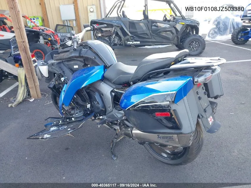 2018 BMW K1600 Gt VIN: WB10F0108JZ503380 Lot: 40365117