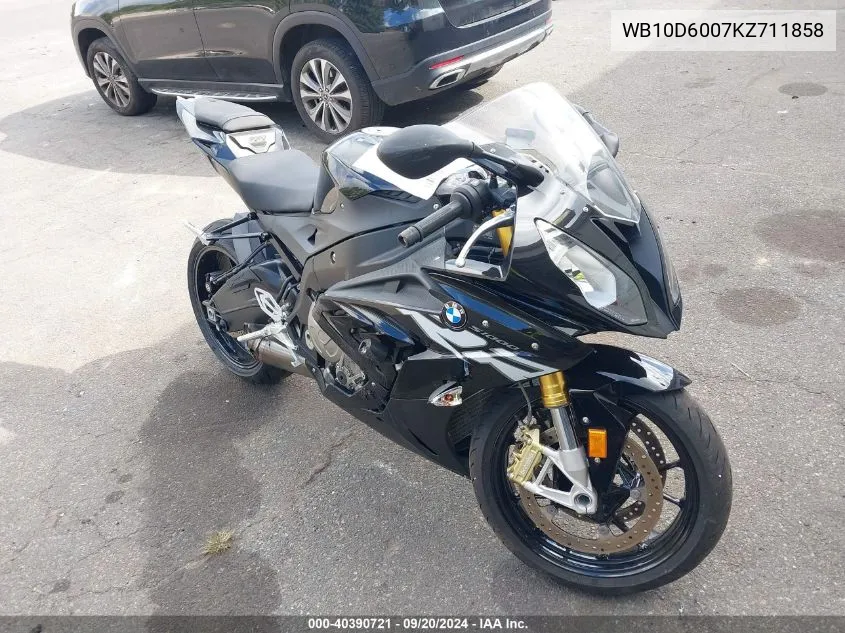 2019 BMW S 1000 Rr VIN: WB10D6007KZ711858 Lot: 40390721