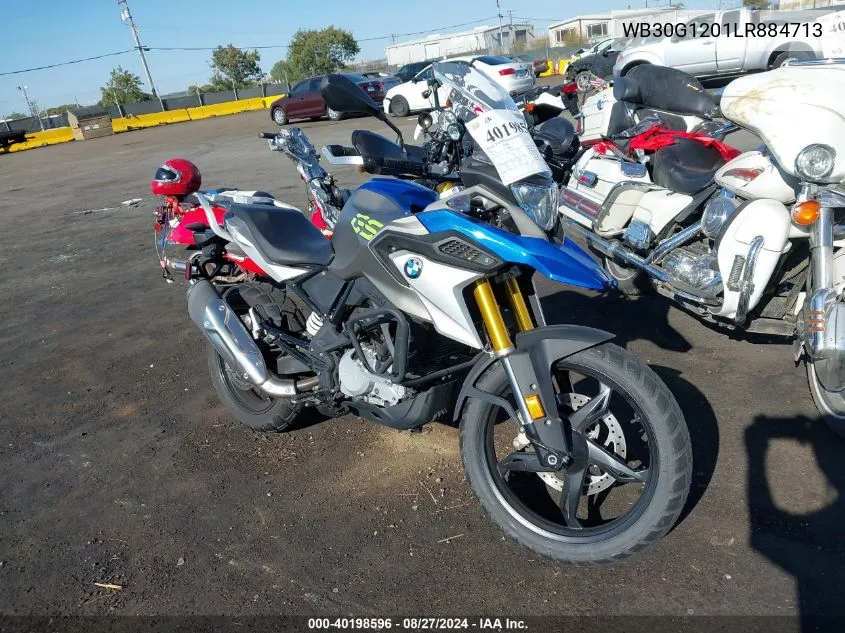 2020 BMW G310 Gs VIN: WB30G1201LR884713 Lot: 40198596