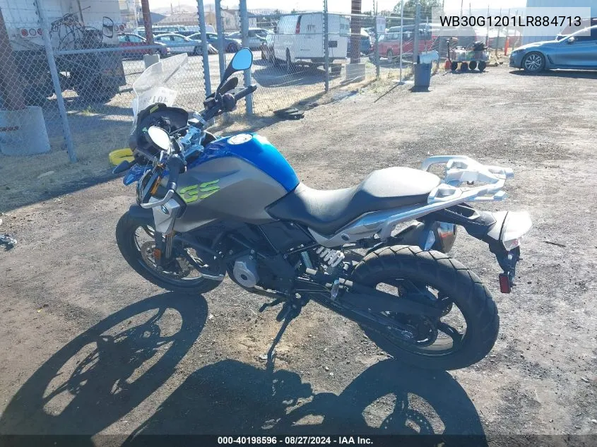 2020 BMW G310 Gs VIN: WB30G1201LR884713 Lot: 40198596