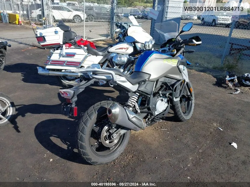 2020 BMW G310 Gs VIN: WB30G1201LR884713 Lot: 40198596