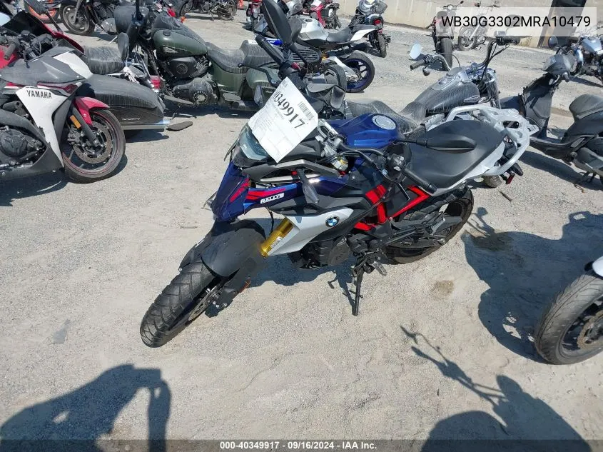 2021 BMW G310 Gs VIN: WB30G3302MRA10479 Lot: 40349917