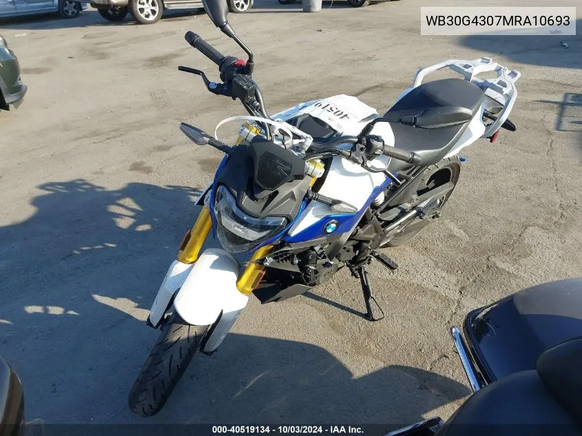 2021 BMW G310 R VIN: WB30G4307MRA10693 Lot: 40519134