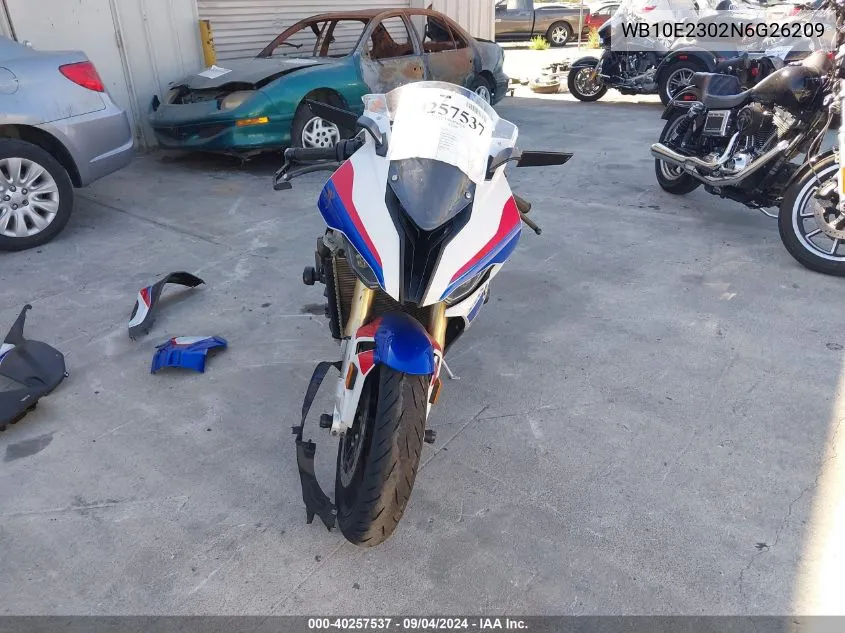 2022 BMW S 1000 Rr VIN: WB10E2302N6G26209 Lot: 40257537