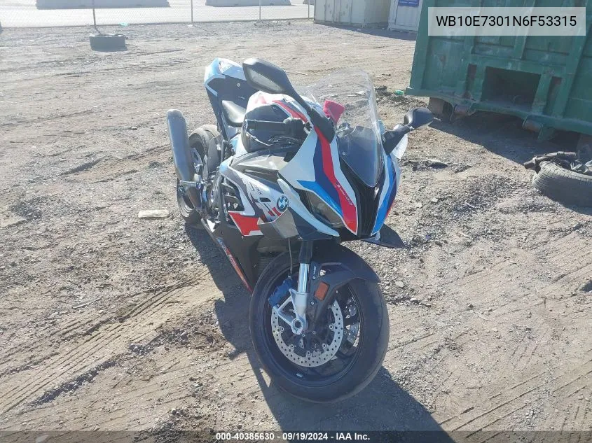 2022 BMW M 1000 Rr VIN: WB10E7301N6F53315 Lot: 40385630