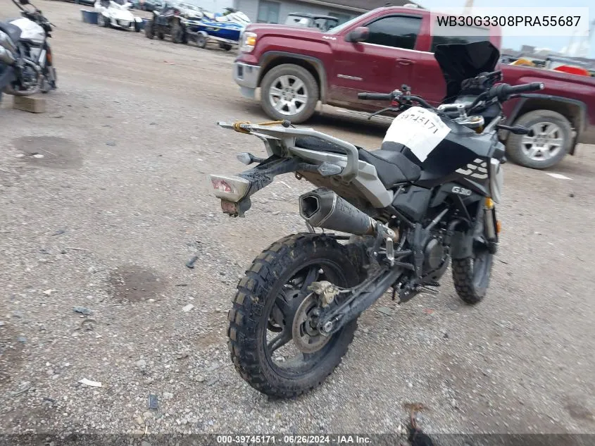 2023 BMW G310 Gs VIN: WB30G3308PRA55687 Lot: 39745171