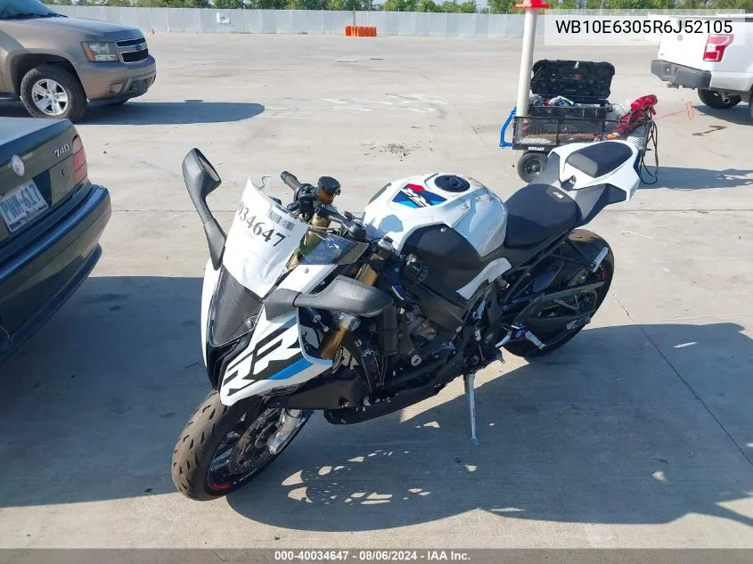 2024 BMW S 1000 Rr VIN: WB10E6305R6J52105 Lot: 40034647