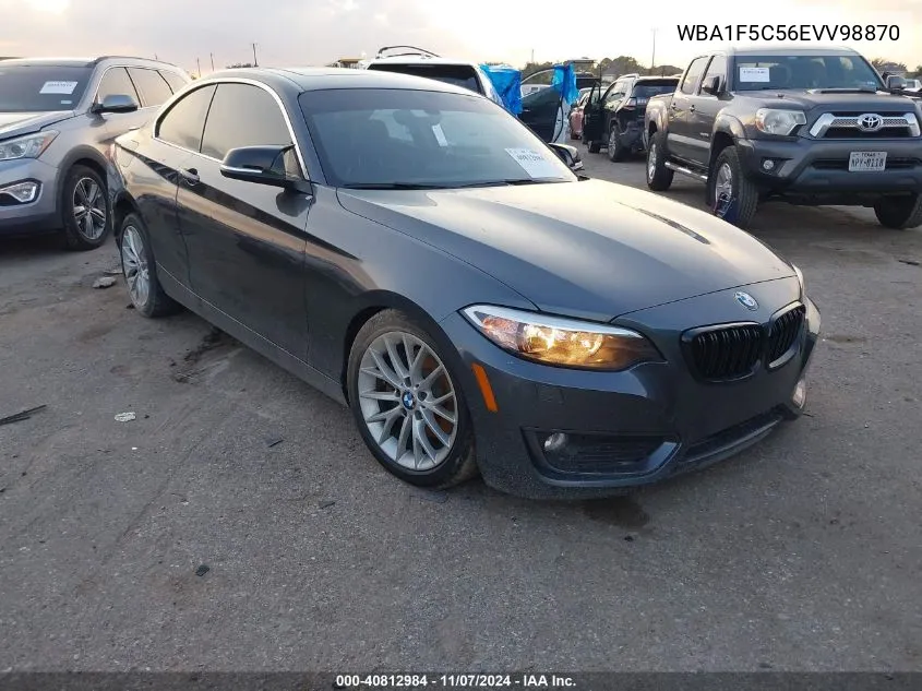 2014 BMW 228I VIN: WBA1F5C56EVV98870 Lot: 40812984